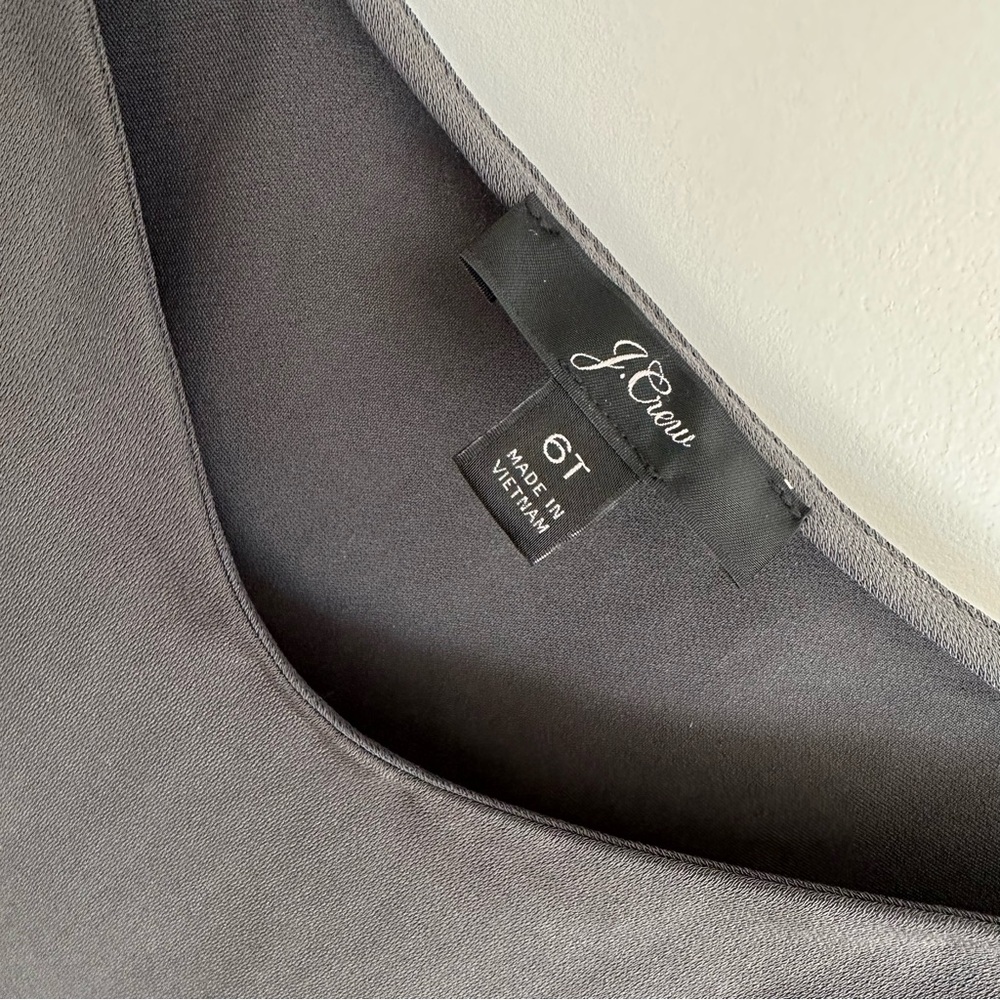 J Crew Charcoal Camisole Top - size 6 TALL - Picture 2 of 3